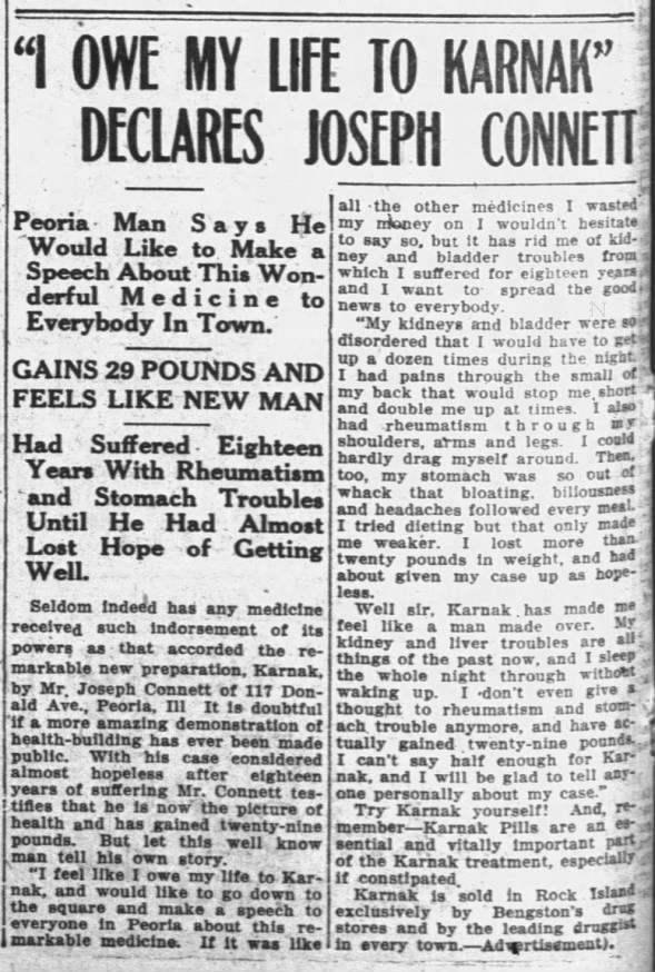 Joseph Connett drug endorsement